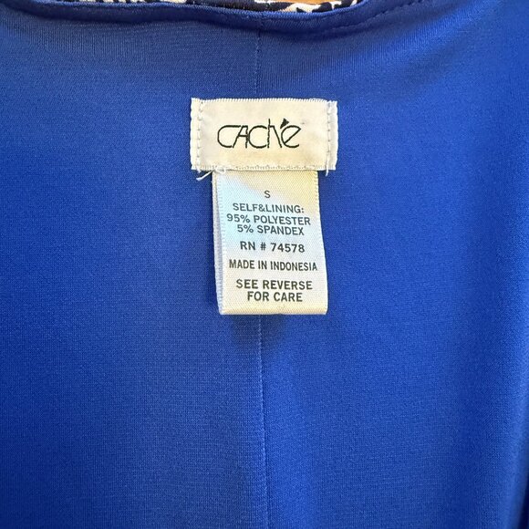 Lovely blue and gold pattern dress - Picture 3 of 4